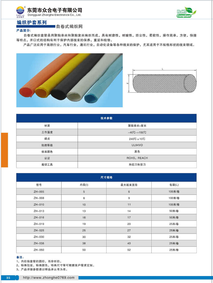 黑色自卷式編織網管 黑色自卷式編織網管